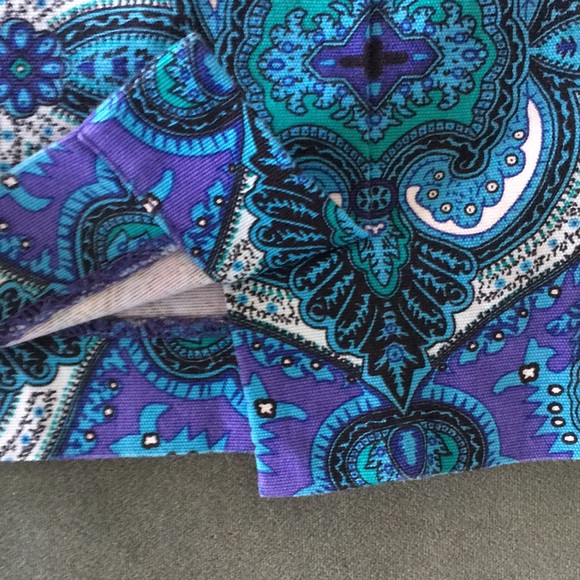 Talbots preppy paisley cotton pencil skirt 8 M - Picture 8 of 10